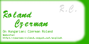 roland czerman business card